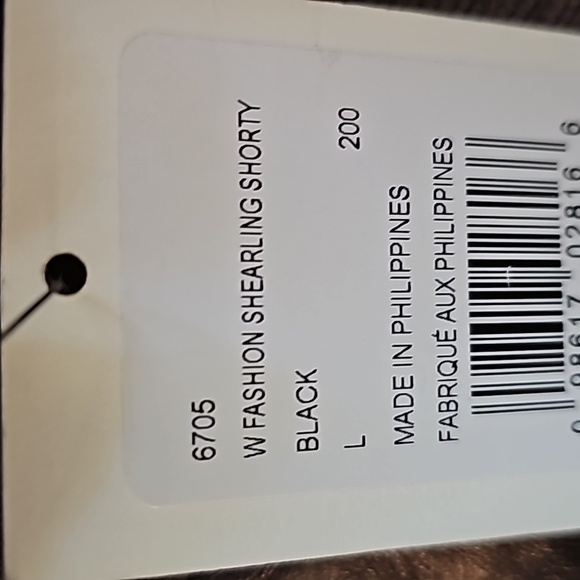 UGG Womens Shearling-Trim cuff Black leather Shorty Gloves Size Large - Picture 11 of 12